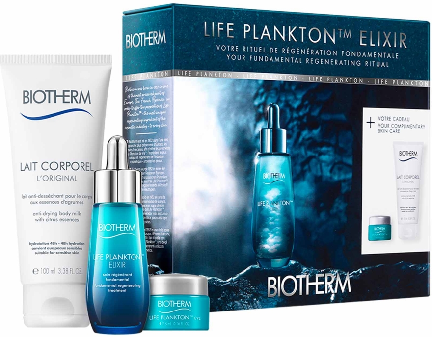 Zestaw - BiothermLife Plankton Elixir Set (elixir/30ml + eye/cr/5ml + b/lot/100ml) — Zdjęcie N1