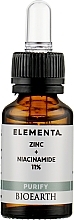 Serum do twarzy z cynkiem i niacynamidem 11% - Bioearth Elementa Purify Zinc + Niacinamide 11% — Zdjęcie N3