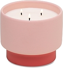 Świeca zapachowa, 3 knoty Błyszczący grejpfrut - Paddywax Colour Block Ceramic Candle Pink Sparkling Grapefruit — Zdjęcie N1