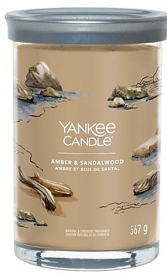 Świeca zapachowa w szkle Amber & Sandalwood, 2 knoty - Yankee Candle Singnature — Zdjęcie N1