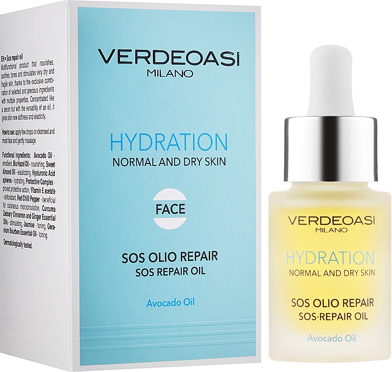 Rewitalizujący olejek do twarzy SOS - Verdeoasi Sos Repair Oil — Zdjęcie N2