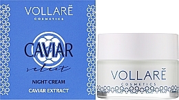 Krem do twarzy na noc z ekstraktem z kawioru - Vollare Cosmetics Caviar Night Cream — Zdjęcie N2