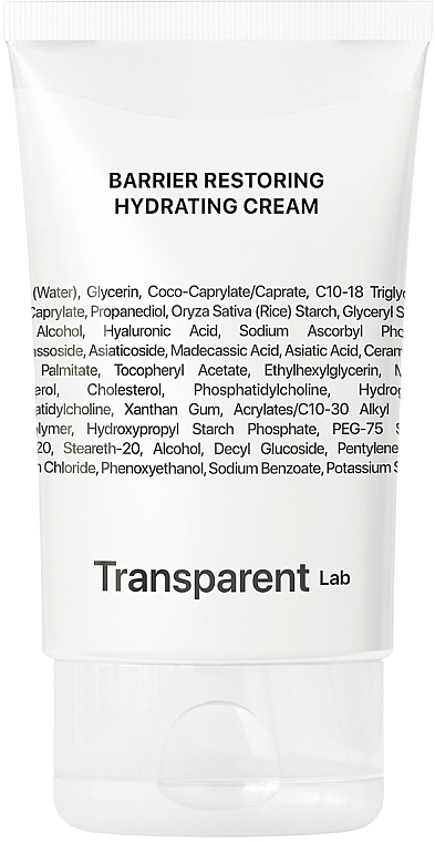 Krem nawilżający do twarzy - Transparent Lab Barrier Restoring Hydrating Cream