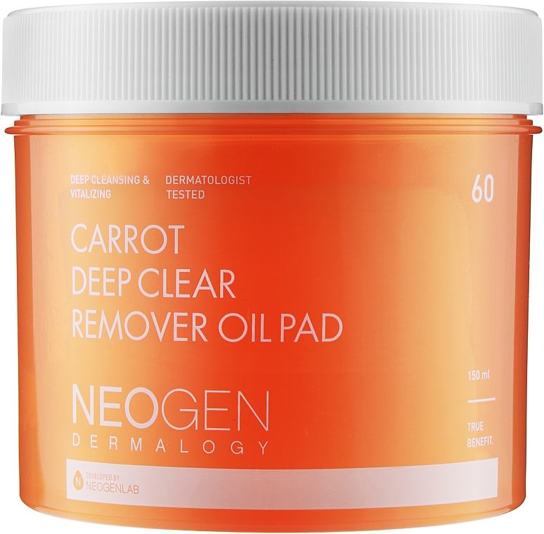 Oczyszczające płatki kosmetyczne z olejem marchewkowym - Neogen Dermalogy Carrot Deep Clear Remover Oil Pad