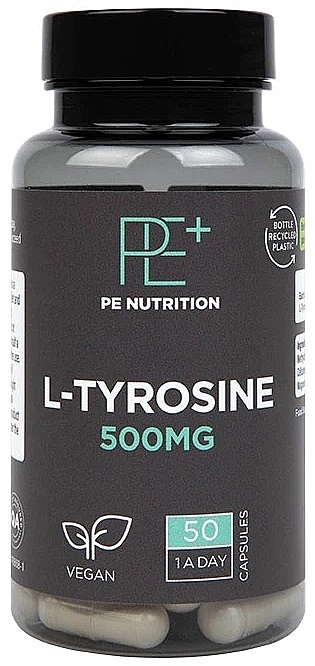 Suplement diety, L-tyrozyna, 500 mg - Holland & Barrett PE Nutrition L-Tyrosine 500mg — Zdjęcie N1