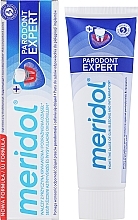 Kup PRZECENA! Pasta do zębów na paradotoze ze składnikiem o działaniu antybakteryjnym - Meridol Paradont Expert *