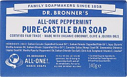 Kup Mydło w kostce Mięta - Dr Bronner’s Pure Castile Bar Soap Peppermint