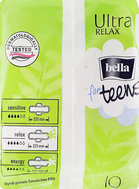 Podpaski, 10 szt. - Bella For Teens Ultra Relax — Zdjęcie N2
