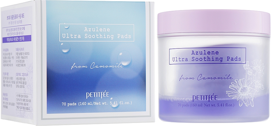 Oczyszczające płatki kojące do twarzy - Petitfee & Koelf Azulene Ultra Soothing Pads