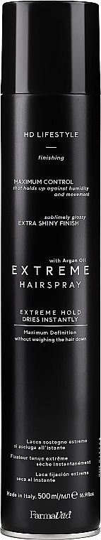 Lakier do włosów - Farmavita HD Hair Spray Extreme