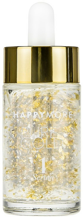 Kolagenowe serum do twarzy z drobinkami złota - Happymore Pure Gold Serum 1 — Zdjęcie N1