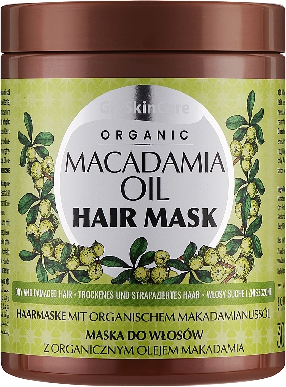 Maska do włosów z organicznym olejem makadamia - GlySkinCare Macadamia Oil Hair Mask
