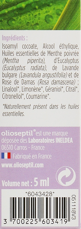 Olejek eteryczny przeciw bólom głowy - Olioseptil Roll-On Maux De Tete — Zdjęcie N3