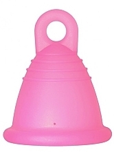 Kubeczek menstruacyjny z pętelką, rozmiar L, fuksja - MeLuna Sport Shorty Menstrual Cup Ring — Zdjęcie N1
