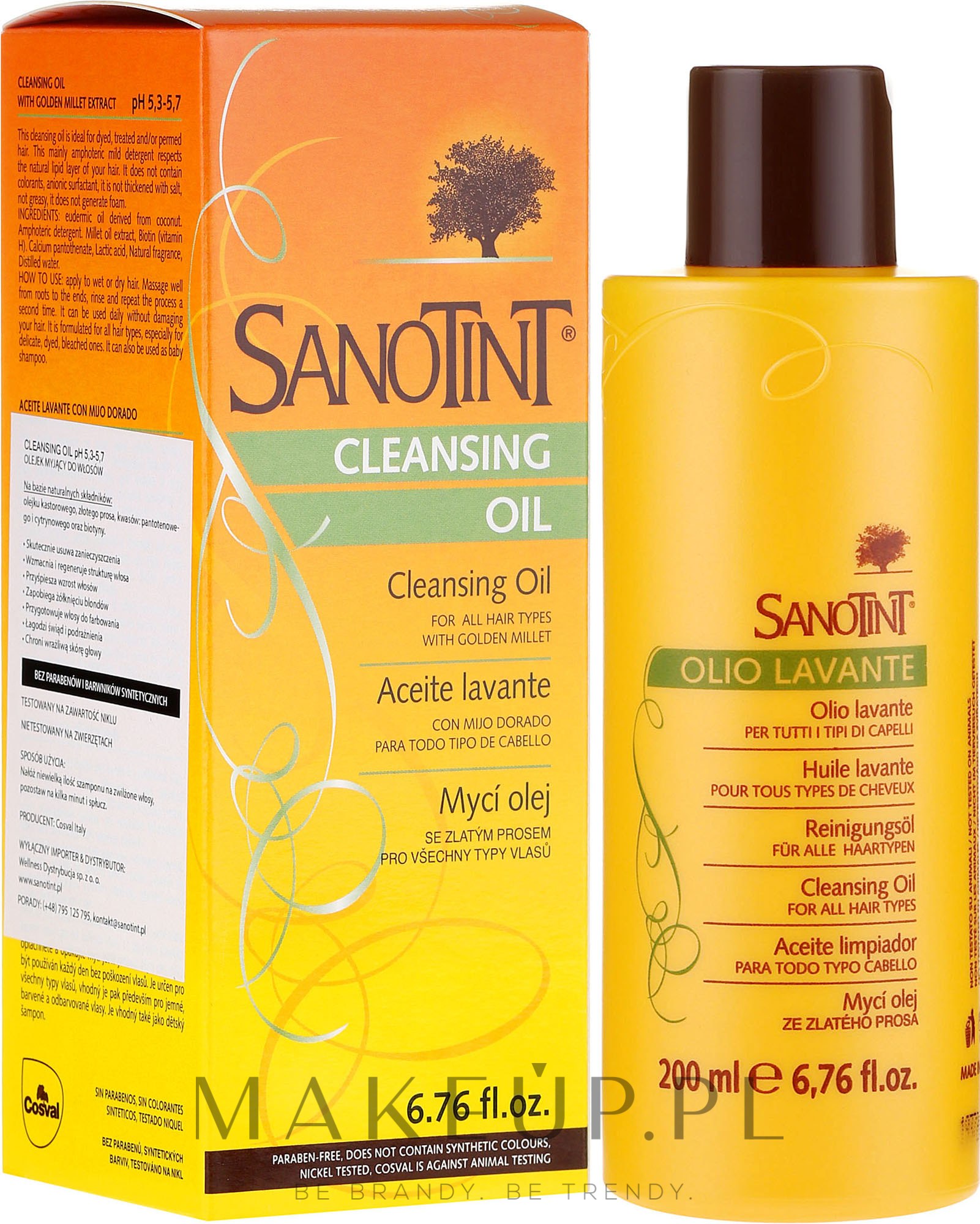 Delikatny olejek oczyszczający do wszystkich rodzajów włosów - SanoTint Cleansing Oil For All Hair Types — Zdjęcie 200 ml
