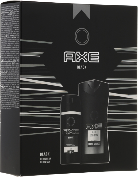 Zestaw kosmetyków dla mężczyzn - Axe Black (sh/gel 250 ml + deo 150 ml) — Zdjęcie N1