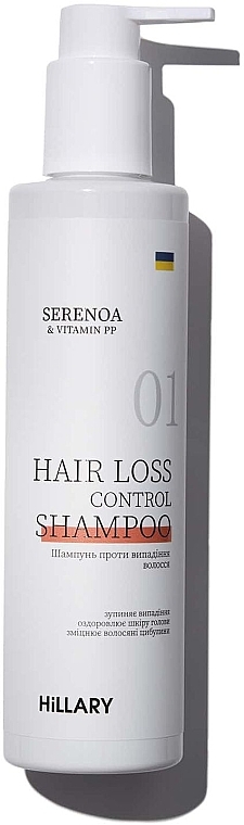 Zestaw przeciw wypadaniu włosów - Hillary Serenoa Vitamin PP Hair Loss Control (cond/250ml + shamp/250ml + h/mask/200m) — Zdjęcie N2