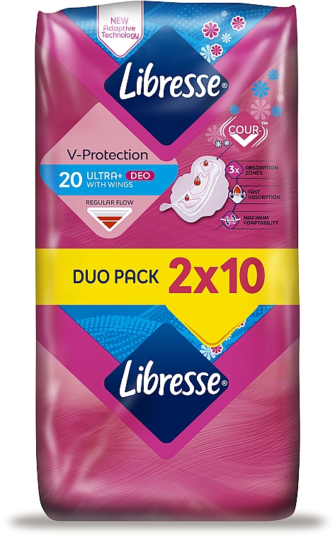 Podpaski higieniczne ultra, 20 szt. - Libresse Ultra Thin Normal Soft Deo — Zdjęcie N1