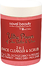 Kup 2 w 1 żel oczyszczający i peeling do twarzy Masło shea i mocznik - Fergio Bellaro Novel Beauty Ultra Power Face Cleancer & Scrub