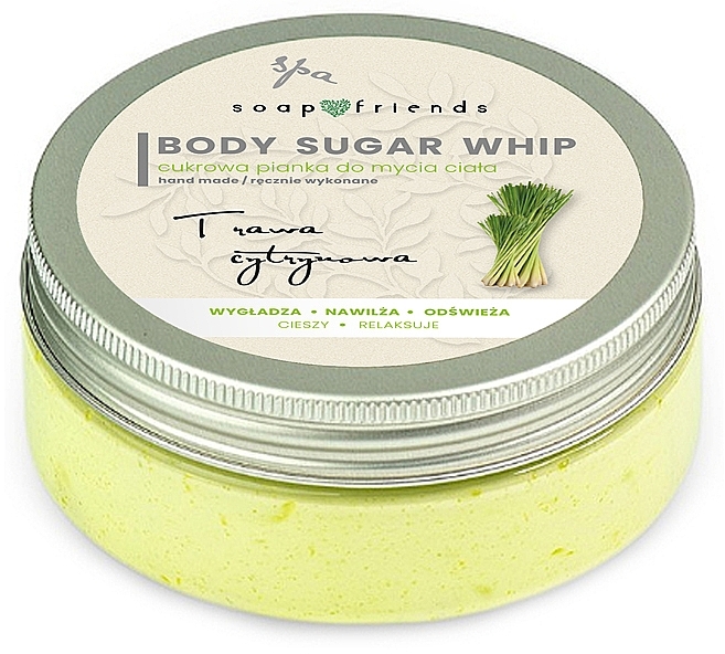 Cukrowa pianka do mycia ciała, Trawa cytrynowa - Soap&Friends Lemongrass Body Sugar Whip — Zdjęcie N1