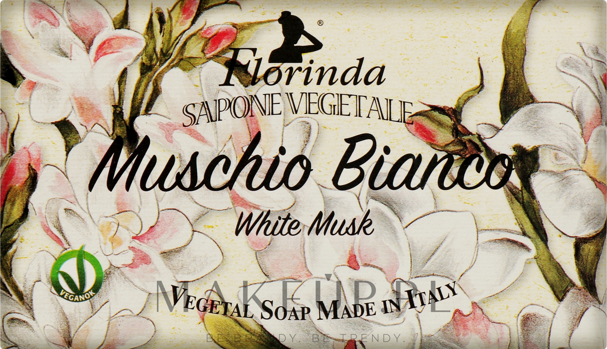 Mydło naturalne w kostce Białe Piżmo - Florinda Sapone Vegetale White Moss — Zdjęcie 100 g