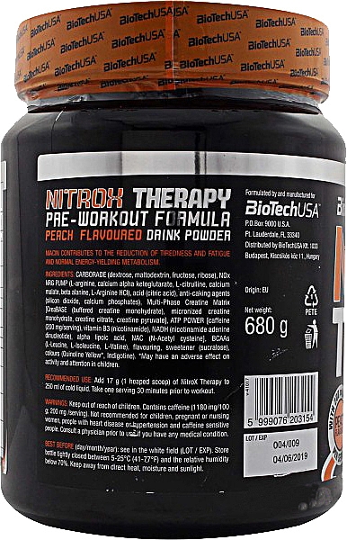 Suplement diety o smaku winogronowym - BioTechUSA Nitrox Therapy — Zdjęcie N3