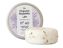 Szampon w kostce do włosów suchych Lawenda i petitgrain - The Organic Republic Lavender Hills Shampoo — Zdjęcie N1