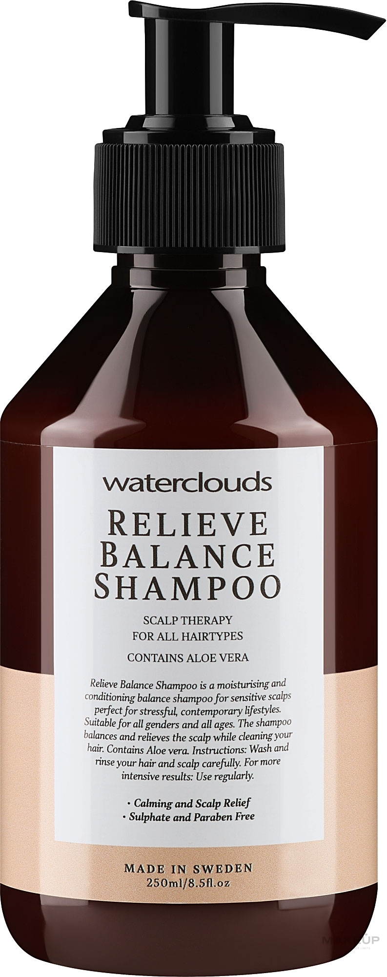 Szampon z aloesem do zestresowanych włosów - Waterclouds Relieve Balance Shampoo — Zdjęcie 250 ml