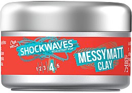 Matowa glinka do włosów - Wella Shockwaves Messy Matt Clay — Zdjęcie N1