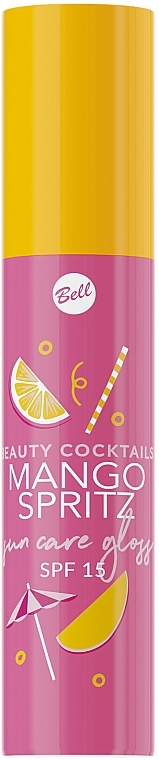 Błyszczyk do ust SPF15 - Bell Beauty Coctails Mango Spritz Sun Care Gloss — Zdjęcie N1