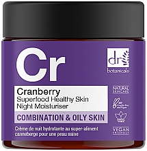 Nawilżający krem do twarzy na noc - Dr Botanicals Cranberry Superfood Healthy Skin Night Moisturiser — Zdjęcie N3