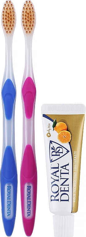 Zestaw - Royal Denta Travel Kit Jeju (toothbrush/2pcs + toothpaste/20g) — Zdjęcie N1