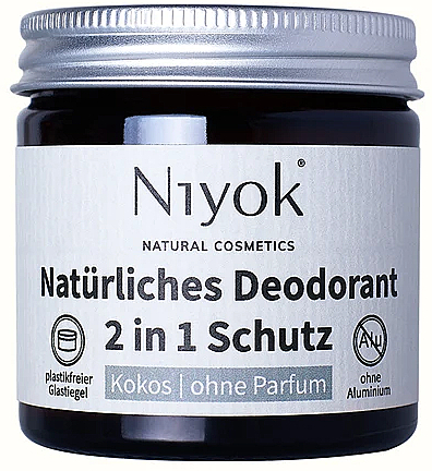 Naturalny dezodorant w kremie Kokos - Niyok Natural Cosmetics — Zdjęcie N1