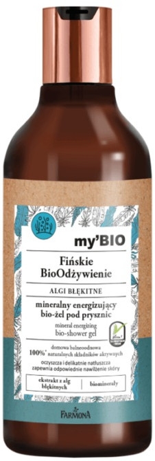 Mineralny energizujący bio-żel pod prysznic - Farmona My’Bio Finnish Nourish Bio-Shower Gel Blue Algae — Zdjęcie N1