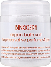 Sól arganowa do kąpieli, jacuzzi, zabiegów SPA, okładów i peelingu - BingoSpa Argan Salt Bath — Zdjęcie N1