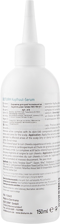 Serum do suchej i łuszczącej się skóry głowy - Bioturm Dry Scalp Serum №5 — Zdjęcie N2