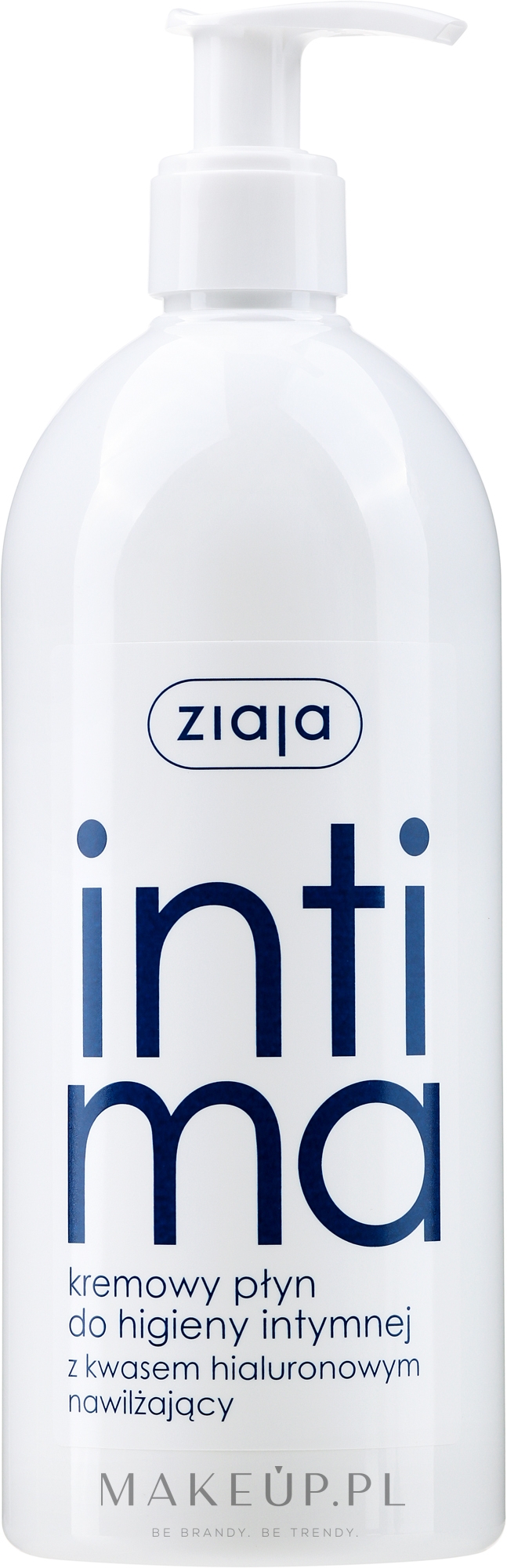 Kremowy płyn do higieny intymnej z kwasem hialuronowym - Ziaja Intima — Zdjęcie 500 ml