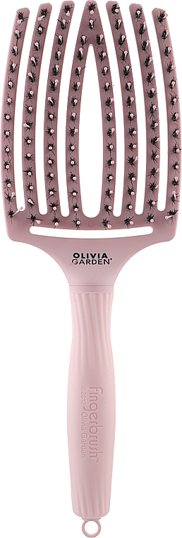 Szczotka do stylizacji włosów - Olivia Garden FingerBrush Combo Large Pastel Pink — Zdjęcie N1