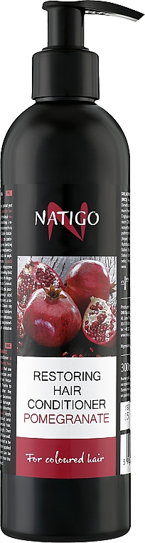 Regenerująca odżywka do włosów z granatem - Natigo Restoring Hair Conditioner Pomegranate