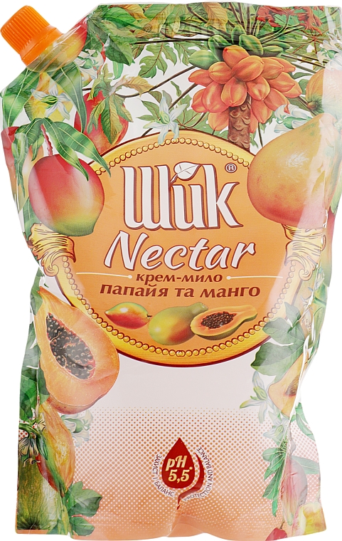 Nawilżające mydło w płynie Papaja i mango - Shik Nectar — Zdjęcie N2