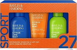 Kup Zestaw - Baylis & Harding Citrus Lime Mint Refreshing Essentials Trio Gift Set (hair/body/wash/100ml + ash/balm/50ml + f/wash/100ml)
