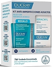 Kup Zestaw - Ducray Keracnyl Anti-Imperfections Adults Set (foam/gel/40ml + ser/30ml)