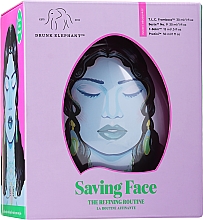 Kup Zestaw - Drunk Elephant Saving Face Resurfacing Skincare Kit (mask/15ml + gel/30ml + cr/30ml + ser/30ml + bag)