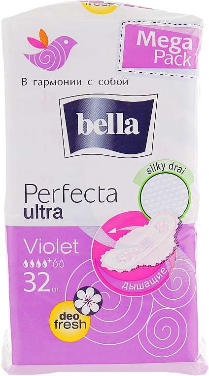 Podpaski Perfecta Violet Deo Fresh Drai Ultra, 32 szt. - Bella — Zdjęcie N1