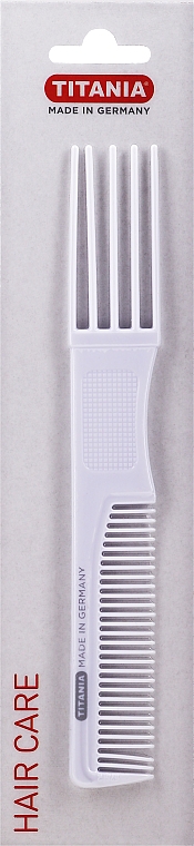 Grzebień-widelec 19 cm, biały - Titania — Zdjęcie N1