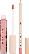 Zestaw do makijażu ust - Makeup Revolution Lip Contour Kit Queen (lip/gloss/3ml + lip/pencil/0.8g) — Zdjęcie N2