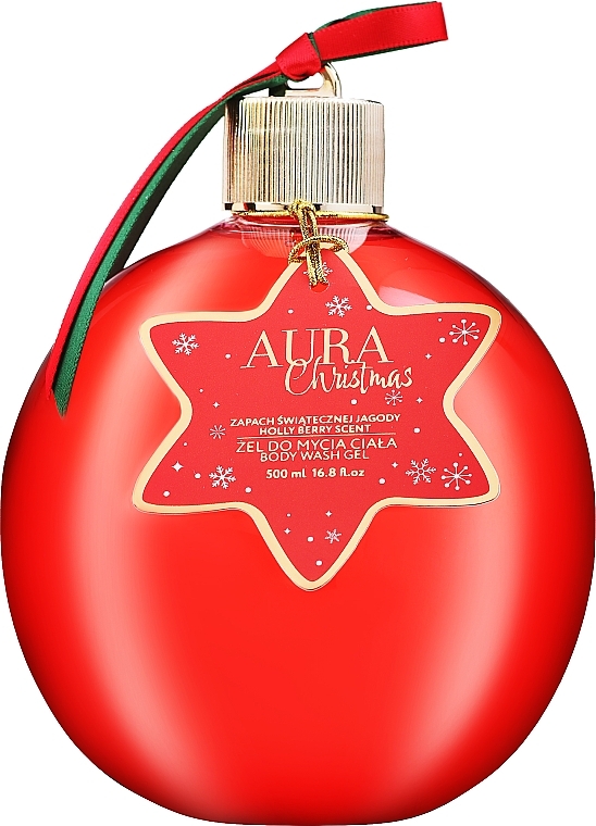 Żel do mycia ciała o zapachu świątecznej jagody - Aura Cosmetics Christmas Holly Berry Scent Body Wash Gel — Zdjęcie N2
