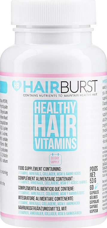Witaminy w kapsułkach na porost i wzmocnienie włosów - Hairburst Healthy Hair Vitamins — Zdjęcie N1