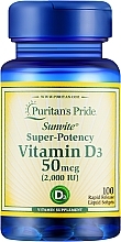 Suplement diety Witamina D3, 50 mcg - Puritan's Pride Vitamin D3 — Zdjęcie N1