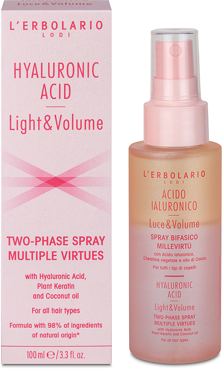 Dwufazowy spray do włosów - L'Erbolario Hyaluronic Acid Two-phase Spray Multiple Virtues — Zdjęcie N2